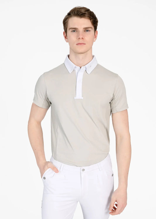 Focus Short Sleeve Competition Shirt (Sand) by Maximilian Equestrian at  Try A Bit