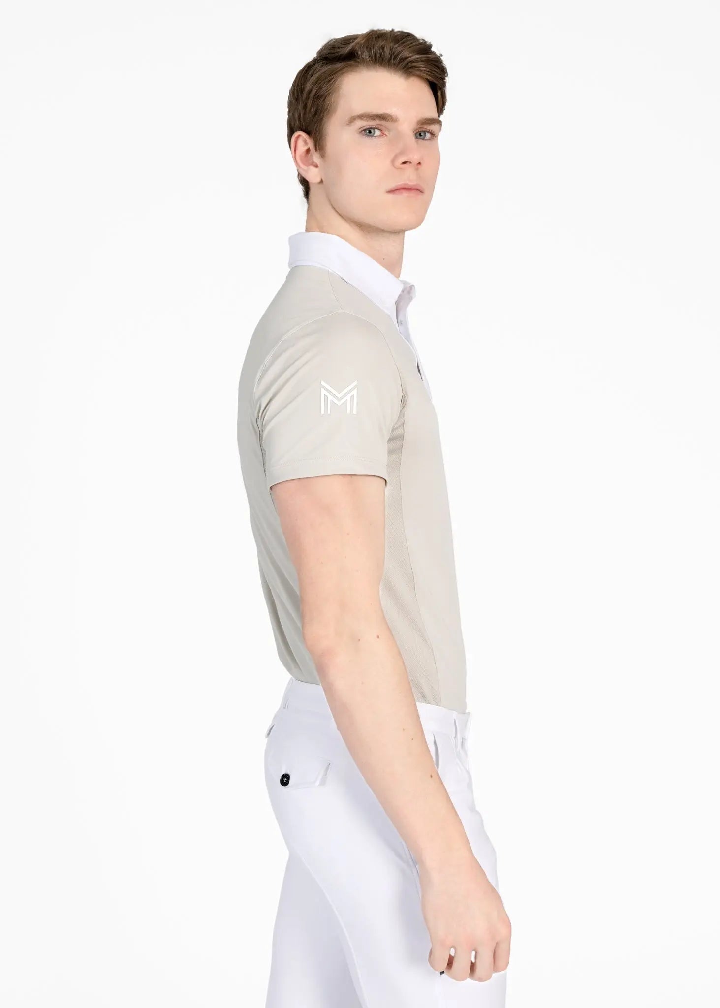 Focus Short Sleeve Competition Shirt (Sand) by Maximilian Equestrian at  Try A Bit