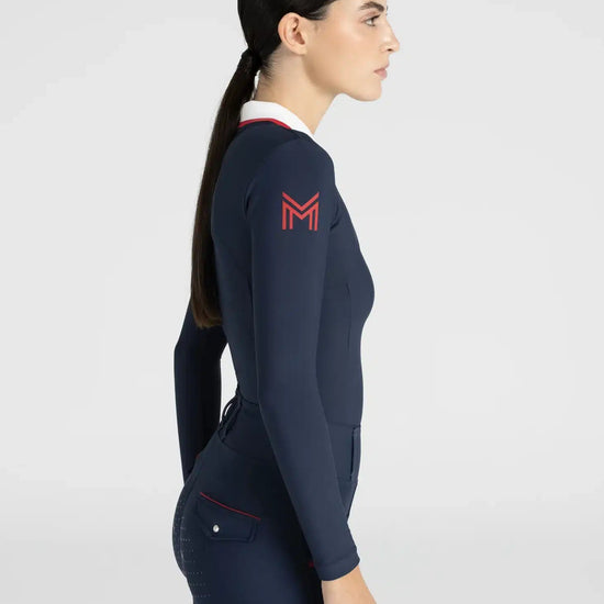 Maximilian Equestrian Concept Long Sleeve Polo Shirt (Navy) by Maximilian Equestrian at  Try a Bit