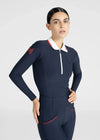 Maximilian Equestrian Concept Long Sleeve Polo Shirt (Navy) by Maximilian Equestrian at  Try a Bit