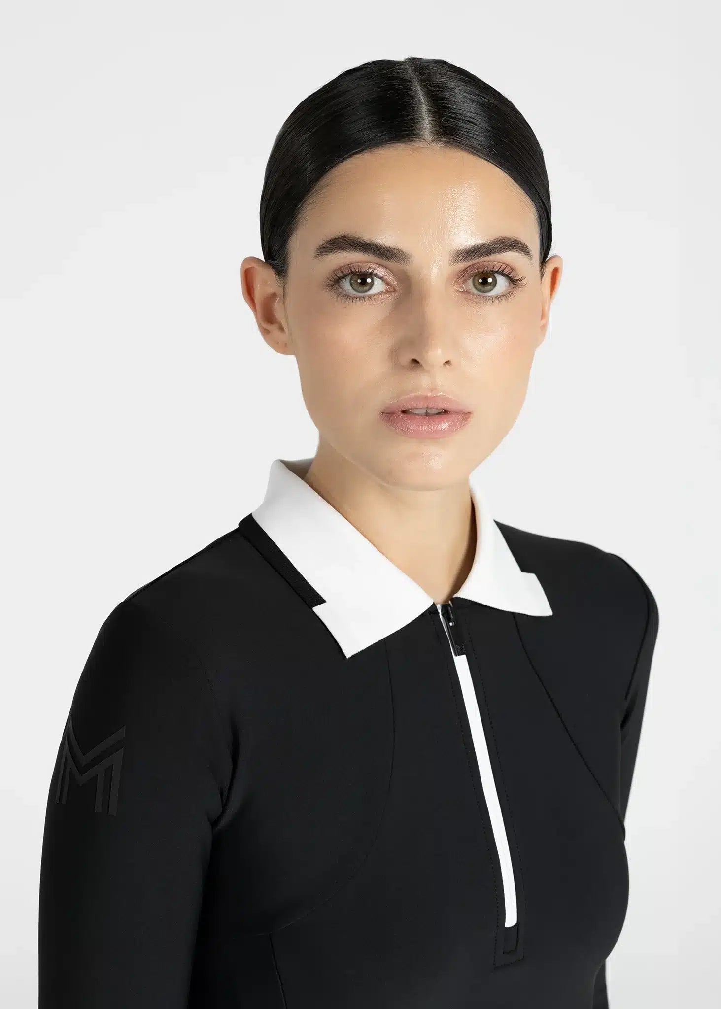 Maximilian Equestrian Concept Long Sleeve Polo Shirt (Black) by Maximilian Equestrian at  Try a Bit