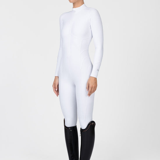 Femme Riding Jumpsuit (White) by Maximilian Equestrian at  Try A Bit