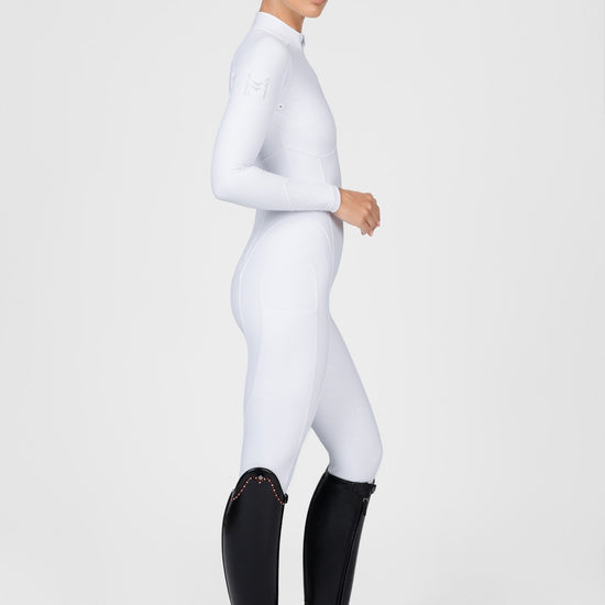 Femme Riding Jumpsuit (White) by Maximilian Equestrian at  Try A Bit
