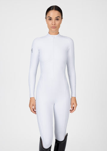 Femme Riding Jumpsuit (White) by Maximilian Equestrian at  Try A Bit