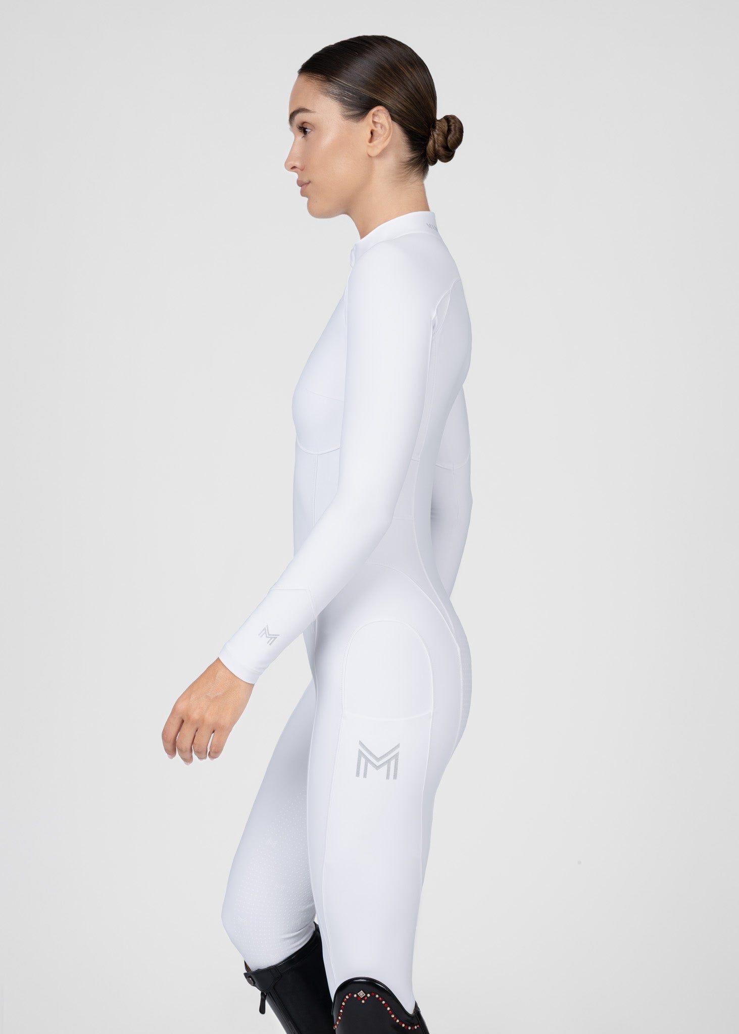 Femme Riding Jumpsuit (White) by Maximilian Equestrian at  Try A Bit