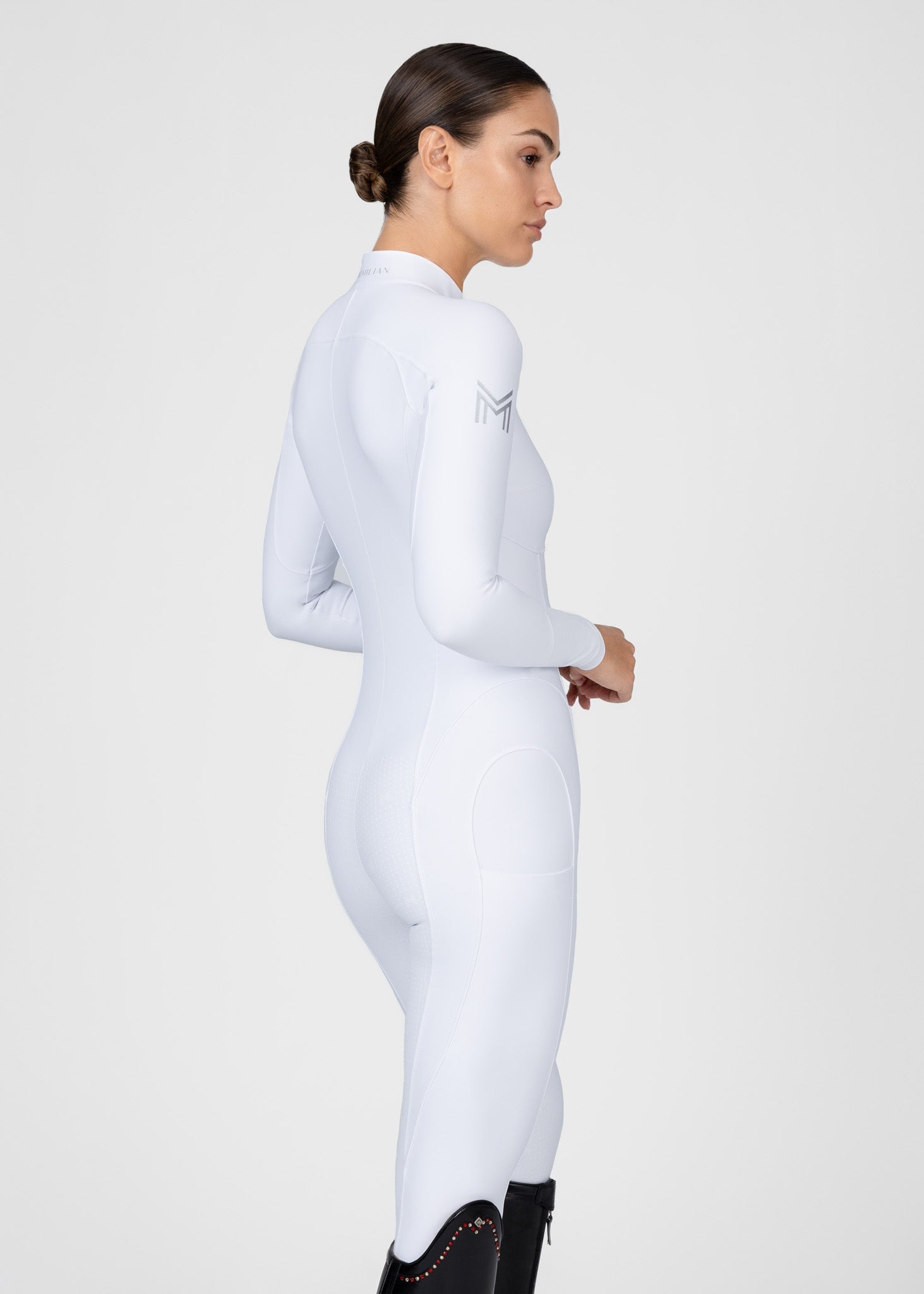 Femme Riding Jumpsuit (White) by Maximilian Equestrian at  Try A Bit