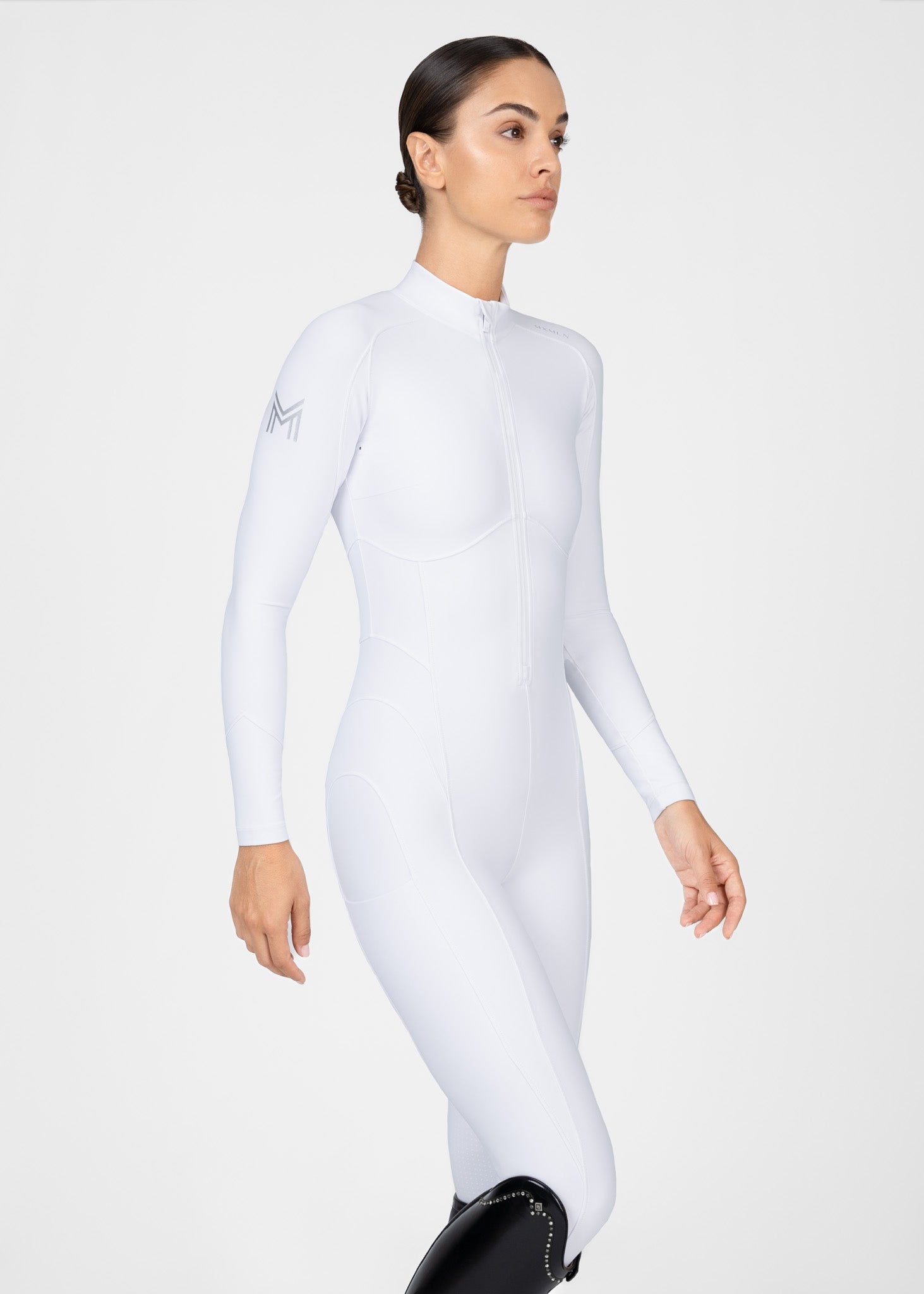 Femme Riding Jumpsuit (White) by Maximilian Equestrian at  Try A Bit