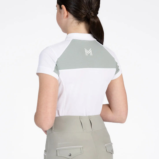 YR Aveen Polo Shirt (White/Laurel) by Maximilian Equestrian at  Try A Bit