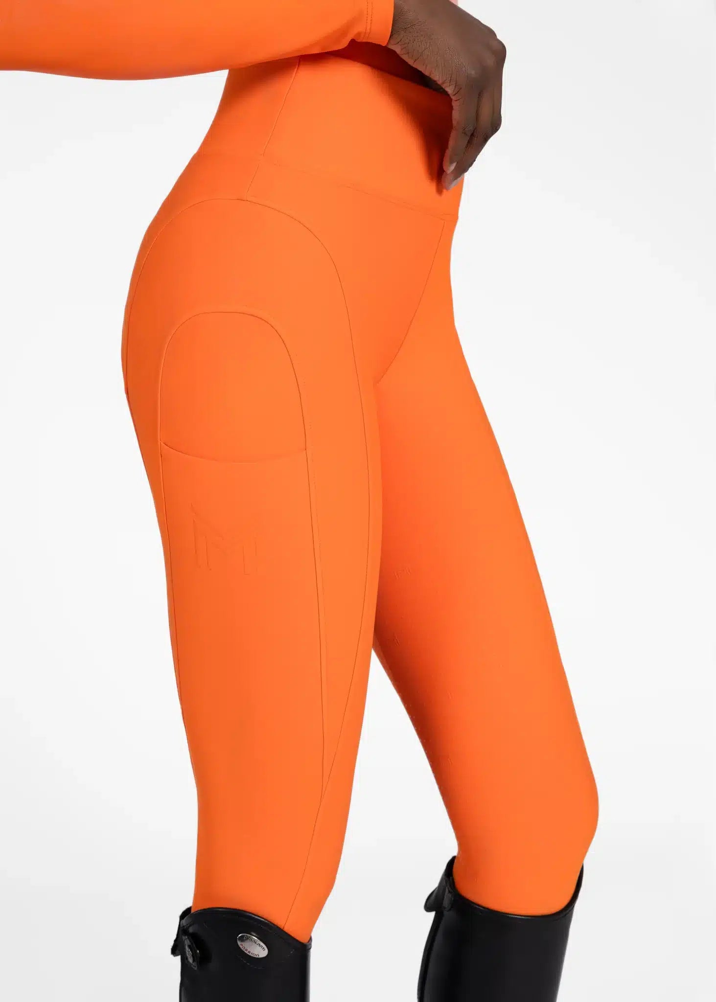 Maximilian Equestrian Outline Riding Leggings Tangerine by Maximilian Equestrian at  Try a Bit