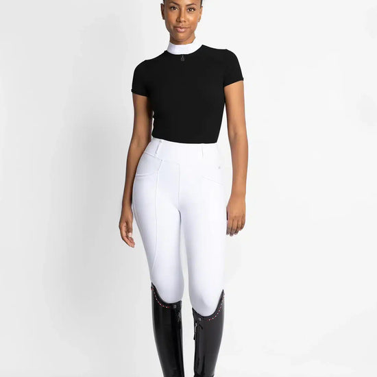 Maximilian Equestrian Air Short Sleeve Show Shirt Black by Maximilian Equestrian at  Try a Bit