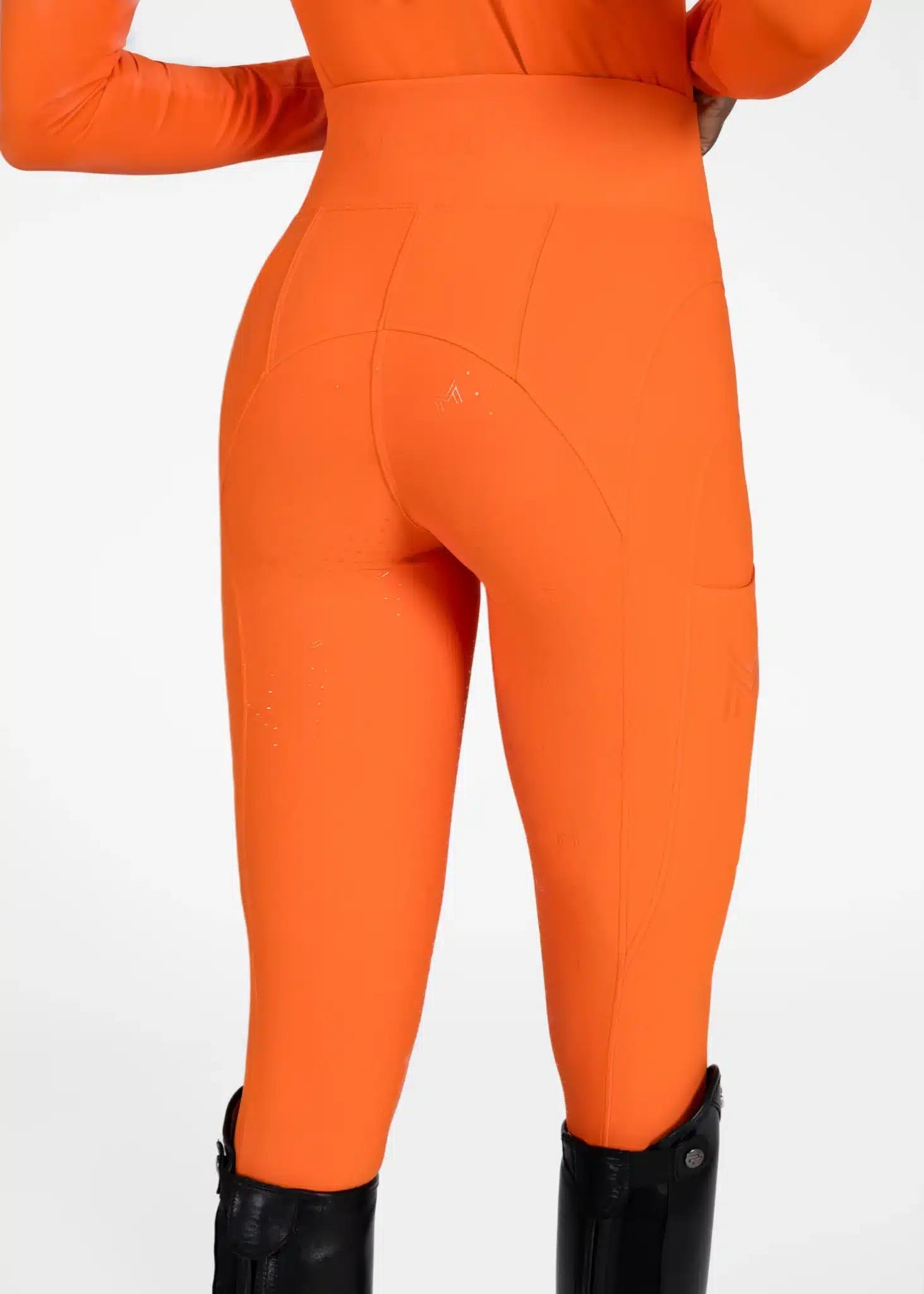 Maximilian Equestrian Outline Riding Leggings Tangerine by Maximilian Equestrian at  Try a Bit
