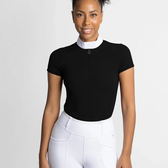 Maximilian Equestrian Air Short Sleeve Show Shirt Black by Maximilian Equestrian at  Try a Bit