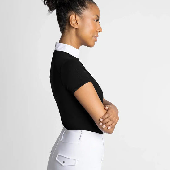 Maximilian Equestrian Air Short Sleeve Show Shirt Black by Maximilian Equestrian at  Try a Bit
