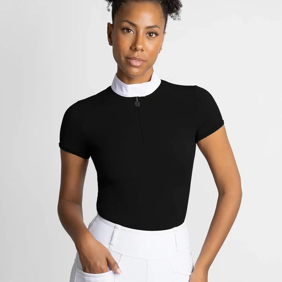 Maximilian Equestrian Air Short Sleeve Show Shirt Black by Maximilian Equestrian at  Try a Bit