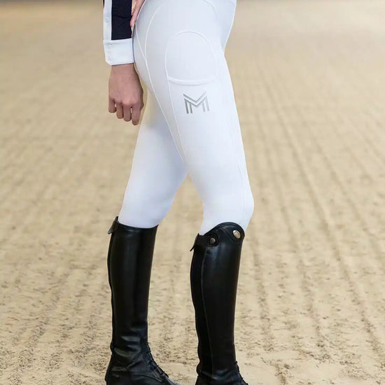 Maximilian Equestrian Outline Riding Leggings White by Maximilian Equestrian at  Try a Bit