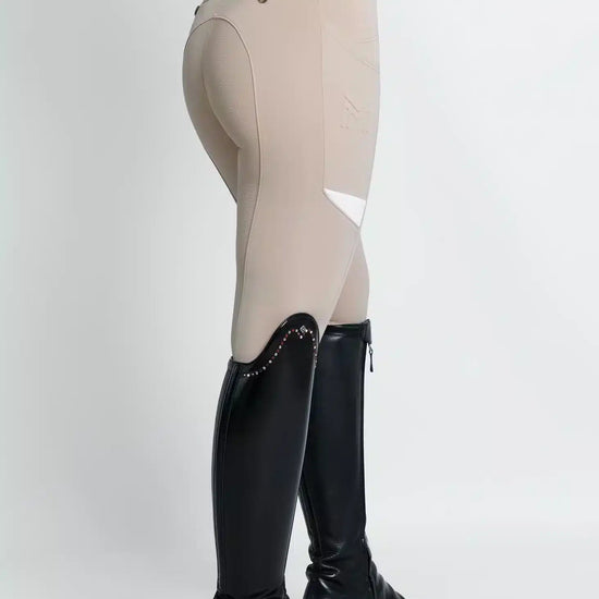 Maximilian Equestrian Tech Riding Leggings Beige by Maximilian Equestrian at  Try a Bit