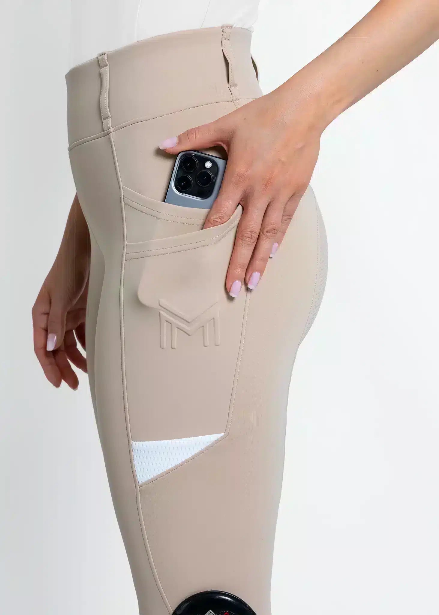Maximilian Equestrian Tech Riding Leggings Beige by Maximilian Equestrian at  Try a Bit