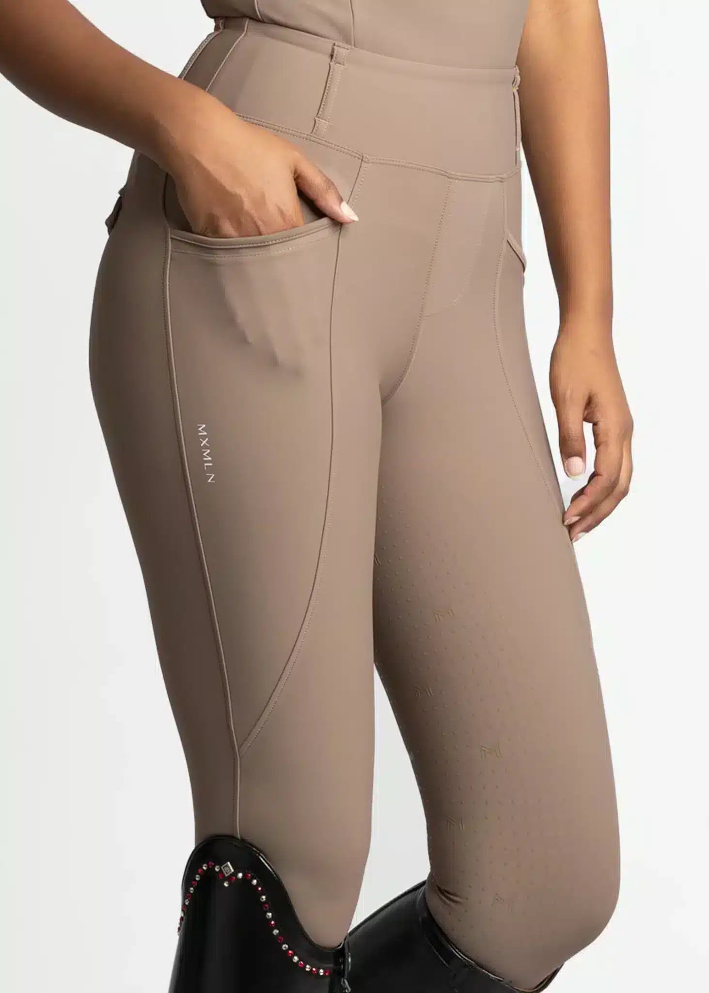 Maximilian Equestrian Pro Riding Leggings Nougat by Maximilian Equestrian at  Try a Bit