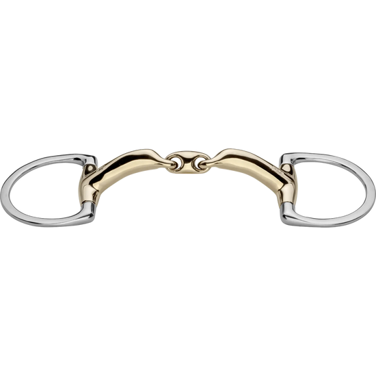 novocontact Eggbutt bit with D-shaped rings 14 mm double jointed - Sensogan by Sprenger at  Try A Bit