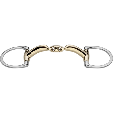 novocontact Eggbutt bit with D-shaped rings 14 mm double jointed - Sensogan by Sprenger at  Try A Bit