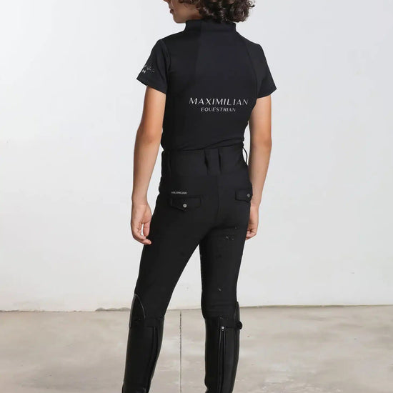Maximilian Equestrian YR Pro Riding Leggings (Black) by Maximilian Equestrian at  Try a Bit