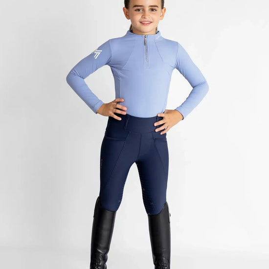 Maximilian Equestrian YR Long Sleeve Base Layer (Iris Blue) by Maximilian Equestrian at  Try a Bit