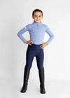 Maximilian Equestrian YR Long Sleeve Base Layer (Iris Blue) by Maximilian Equestrian at  Try a Bit