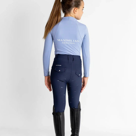 Maximilian Equestrian YR Long Sleeve Base Layer (Iris Blue) by Maximilian Equestrian at  Try a Bit