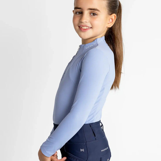 Maximilian Equestrian YR Long Sleeve Base Layer (Iris Blue) by Maximilian Equestrian at  Try a Bit