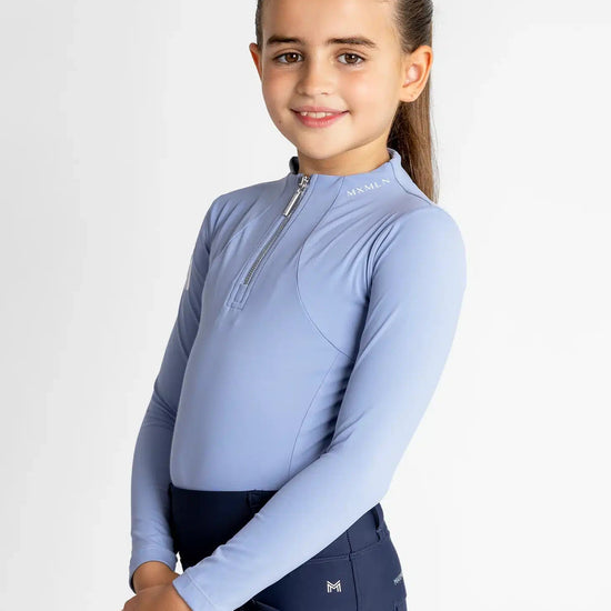 Maximilian Equestrian YR Long Sleeve Base Layer (Iris Blue) by Maximilian Equestrian at  Try a Bit