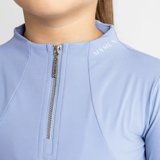Maximilian Equestrian YR Long Sleeve Base Layer (Iris Blue) by Maximilian Equestrian at  Try a Bit