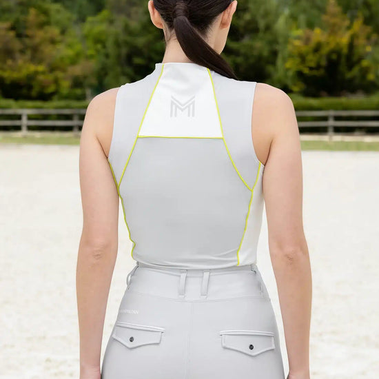 Maximilian Equestrian Sleeveless Base Layer (Glacier/Lime) by Maximilian Equestrian at  Try a Bit