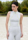 Maximilian Equestrian Sleeveless Base Layer (Glacier/Lime) by Maximilian Equestrian at  Try a Bit