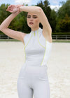 Maximilian Equestrian Sleeveless Base Layer (Glacier/Lime) by Maximilian Equestrian at  Try a Bit