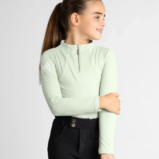 Maximilian Equestrian YR Long Sleeve Base Layer (Sage Green) by Maximilian Equestrian at  Try a Bit