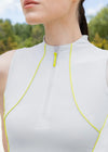 Maximilian Equestrian Sleeveless Base Layer (Glacier/Lime) by Maximilian Equestrian at  Try a Bit