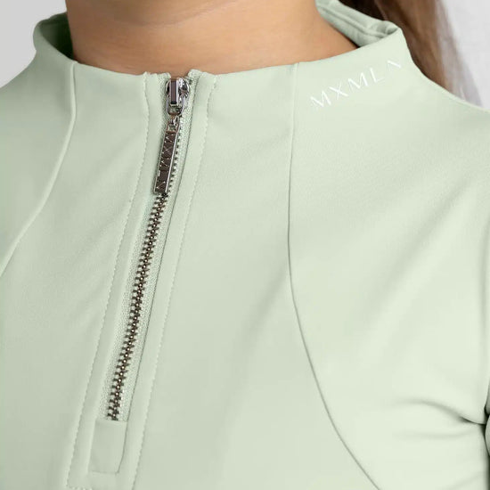 Maximilian Equestrian YR Long Sleeve Base Layer (Sage Green) by Maximilian Equestrian at  Try a Bit