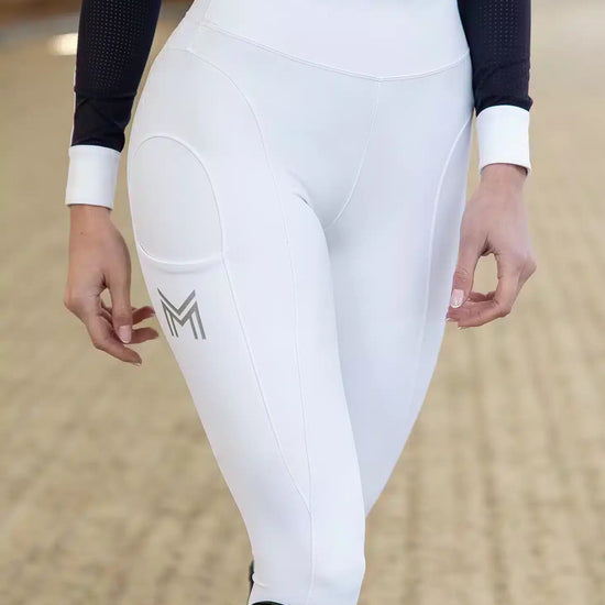 Maximilian Equestrian Outline Riding Leggings White by Maximilian Equestrian at  Try a Bit
