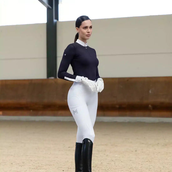 Maximilian Equestrian Outline Riding Leggings White by Maximilian Equestrian at  Try a Bit