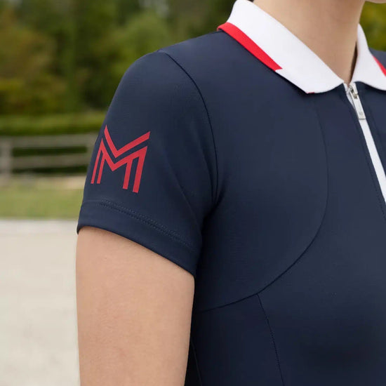 Maximilian Equestrian Concept Short Sleeve Polo Shirt — Performance Riding Tee by Maximilian Equestrian at  Try a Bit