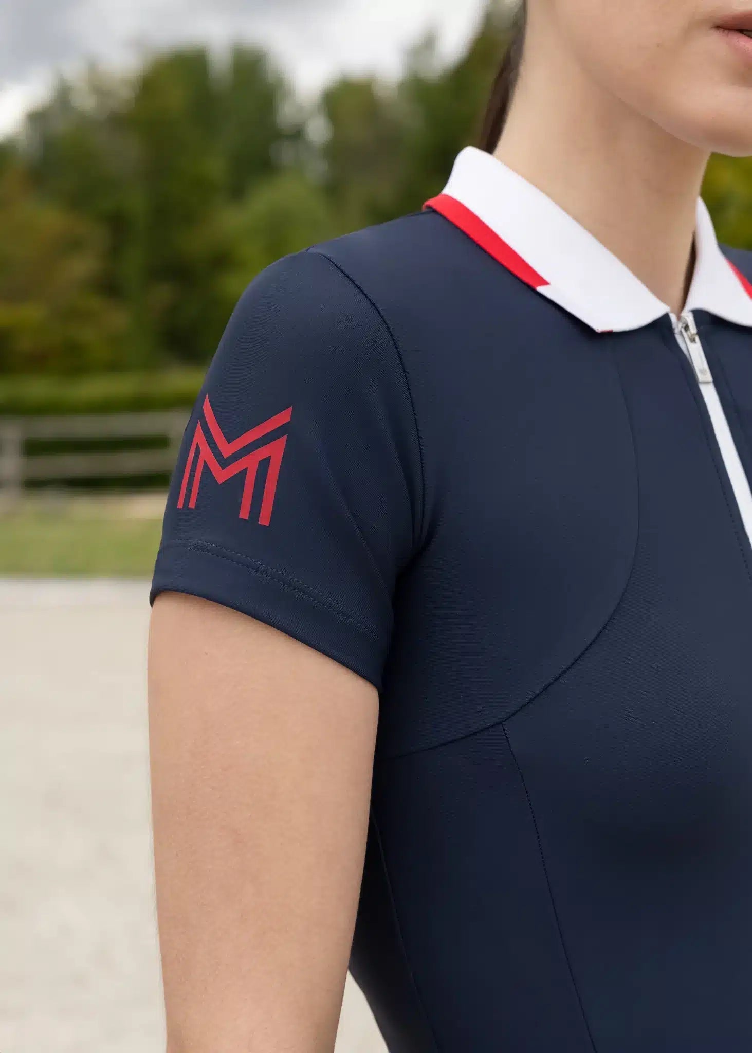 Maximilian Equestrian Concept Short Sleeve Polo Shirt — Performance Riding Tee by Maximilian Equestrian at  Try a Bit