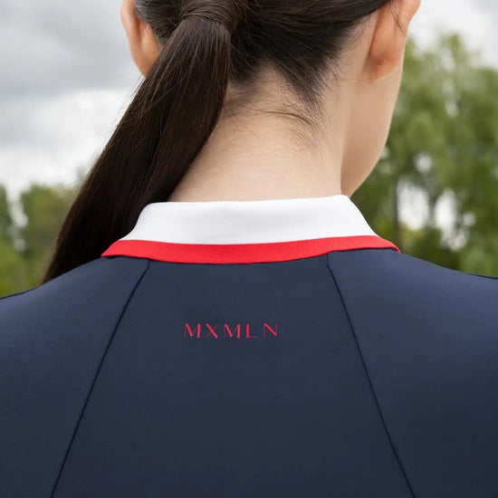 Maximilian Equestrian Concept Short Sleeve Polo Shirt — Performance Riding Tee by Maximilian Equestrian at  Try a Bit