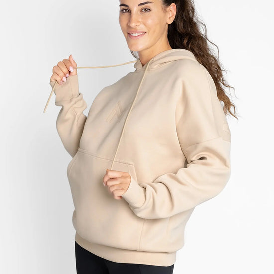 Icon Oversized Hoodie (Beige)