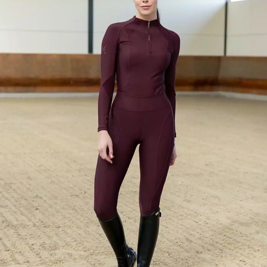 Maximilian Equestrian Outline Riding Leggings Burgundy by Maximilian Equestrian at  Try a Bit