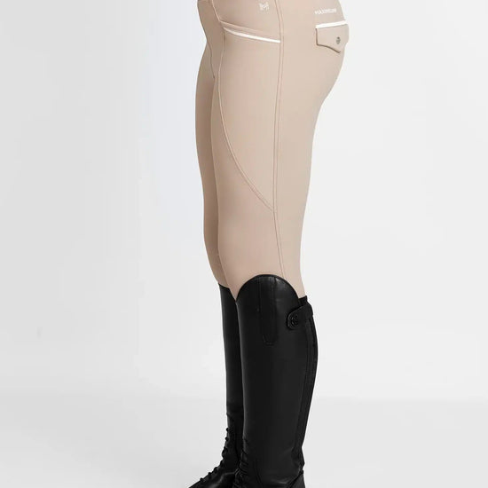 Maximilian Equestrian YR Pro Riding Leggings (Beige) by Maximilian Equestrian at  Try a Bit