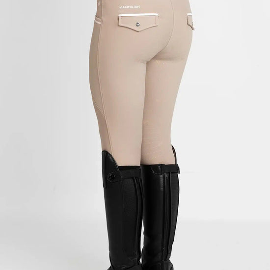 Maximilian Equestrian YR Pro Riding Leggings (Beige) by Maximilian Equestrian at  Try a Bit