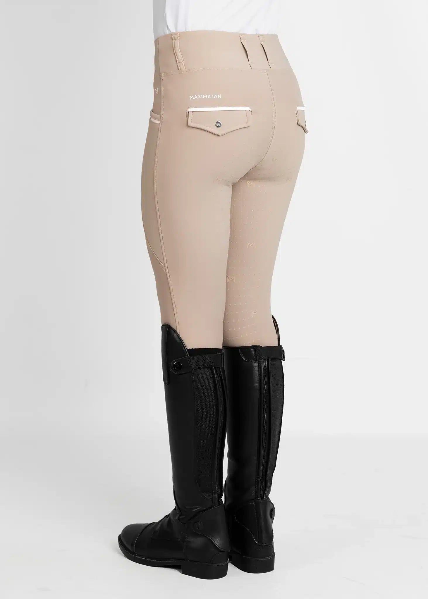 Maximilian Equestrian YR Pro Riding Leggings (Beige) by Maximilian Equestrian at  Try a Bit