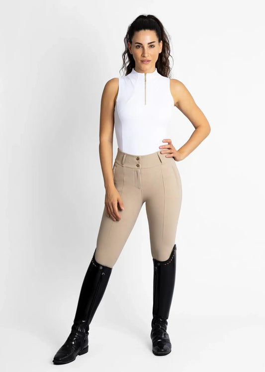 Maximilian Equestrian Sleeveless Base Layer (White) by Maximilian Equestrian at  Try a Bit