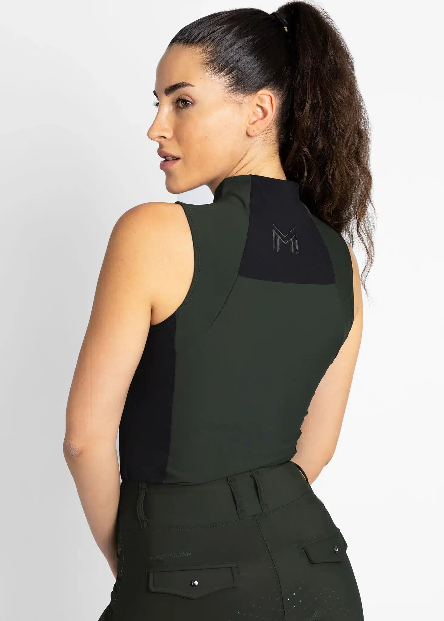 Maximilian Equestrian Sleeveless Base Layer (Hunter Green) by Maximilian Equestrian at  Try a Bit