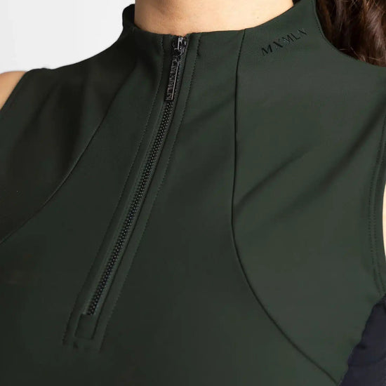 Maximilian Equestrian Sleeveless Base Layer (Hunter Green) by Maximilian Equestrian at  Try a Bit